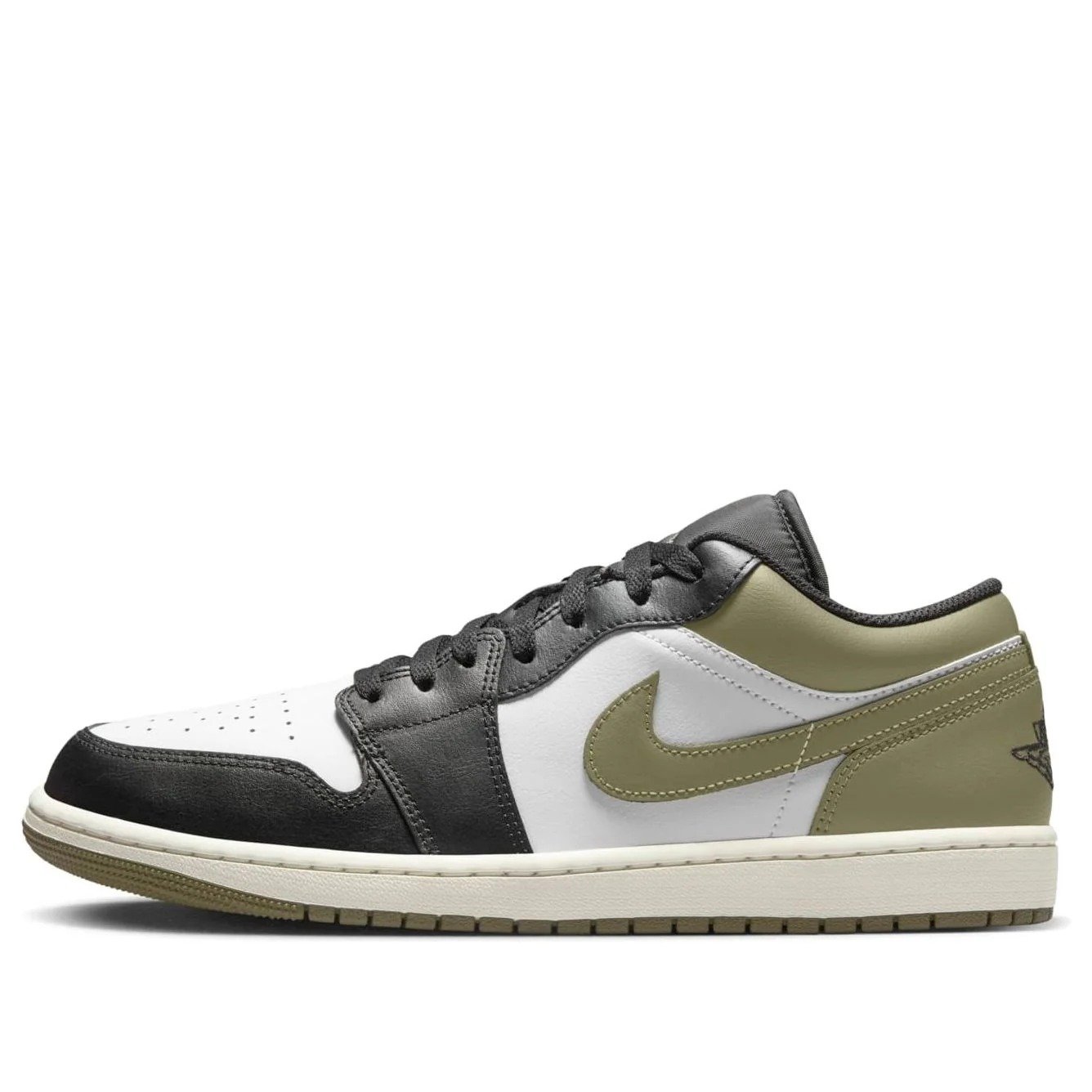 Air Jordan 1 Low ‘Black White Medium Olive’ 553558-092