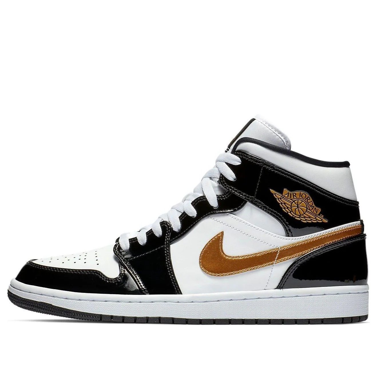 Air Jordan 1 Mid Patent ‘Black Gold’ 852542-007