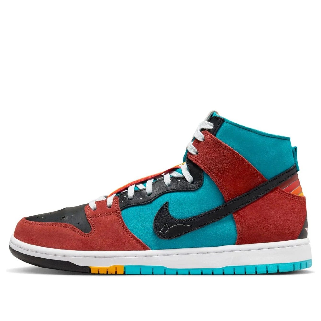 Nike x Di’orr Greenwood SB Dunk Hi Decon QS ‘Turquoise Blue Red’ FQ1775-400