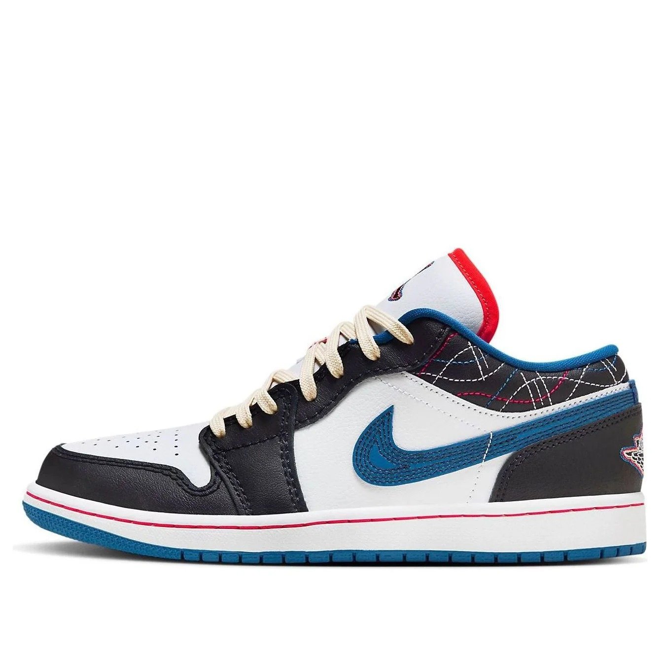 Air Jordan 1 Low ‘White Industrial Blue Siren Red’ FV3622-141