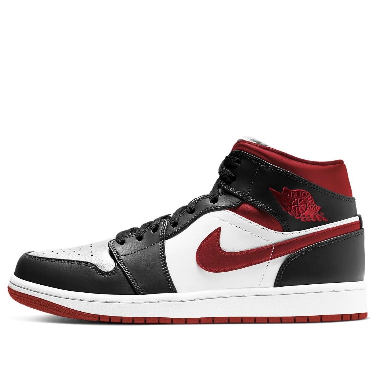 Air Jordan 1 Mid ‘Black White Gym Red’ 554724-122
