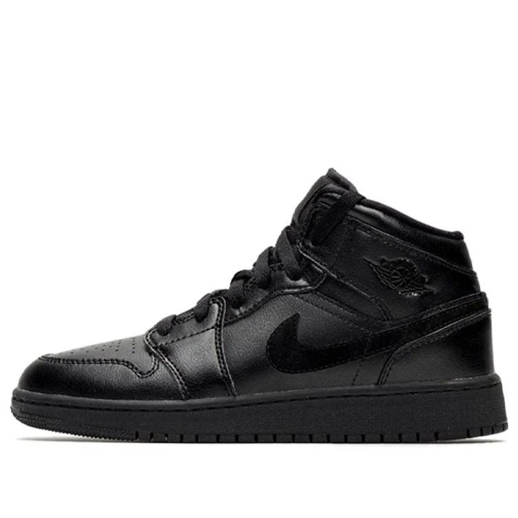 (GS) Air Jordan 1 Mid ‘Deep Black’ 554725-090