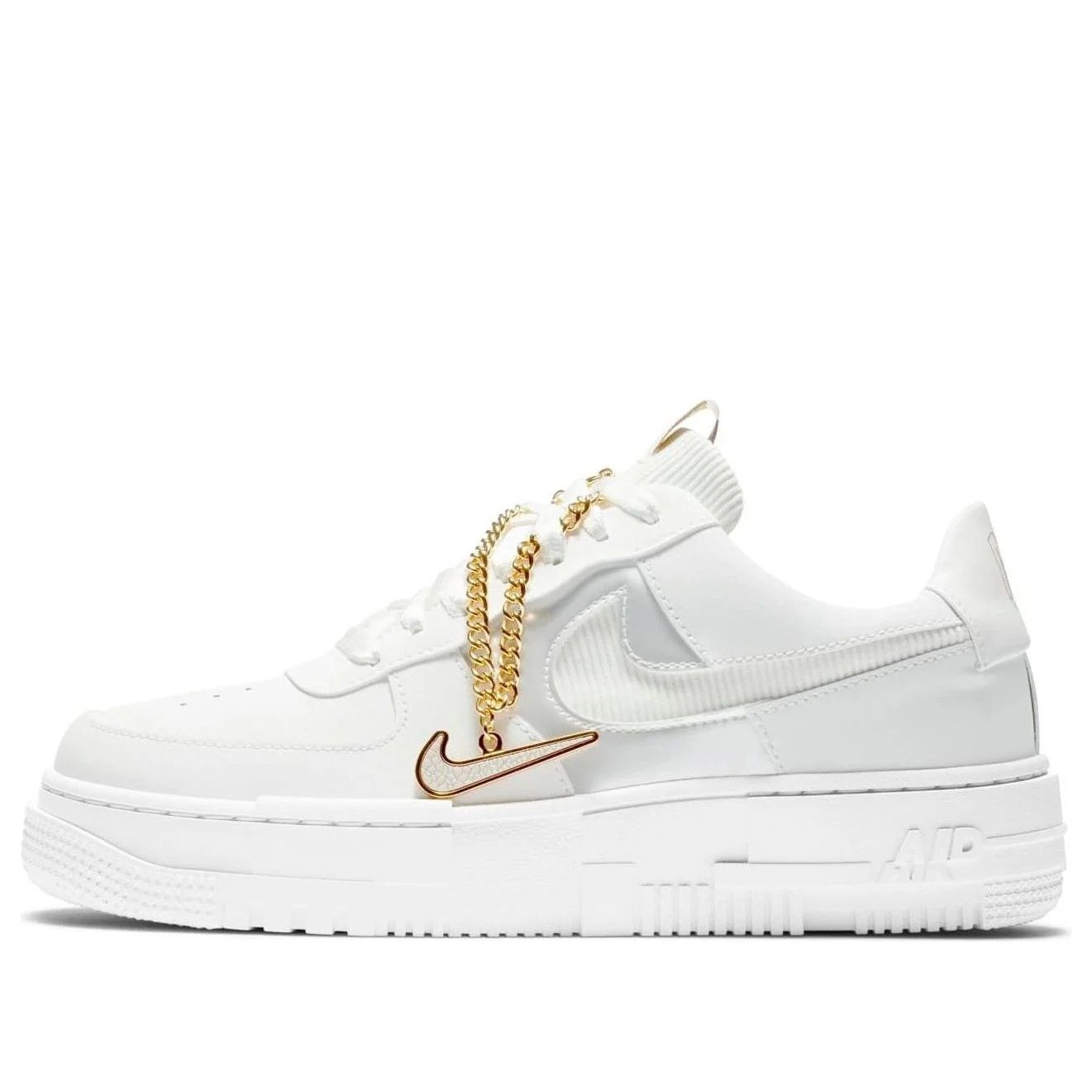 (WMNS) Nike Air Force 1 Pixel ‘White Gold Chain’ DC1160-100