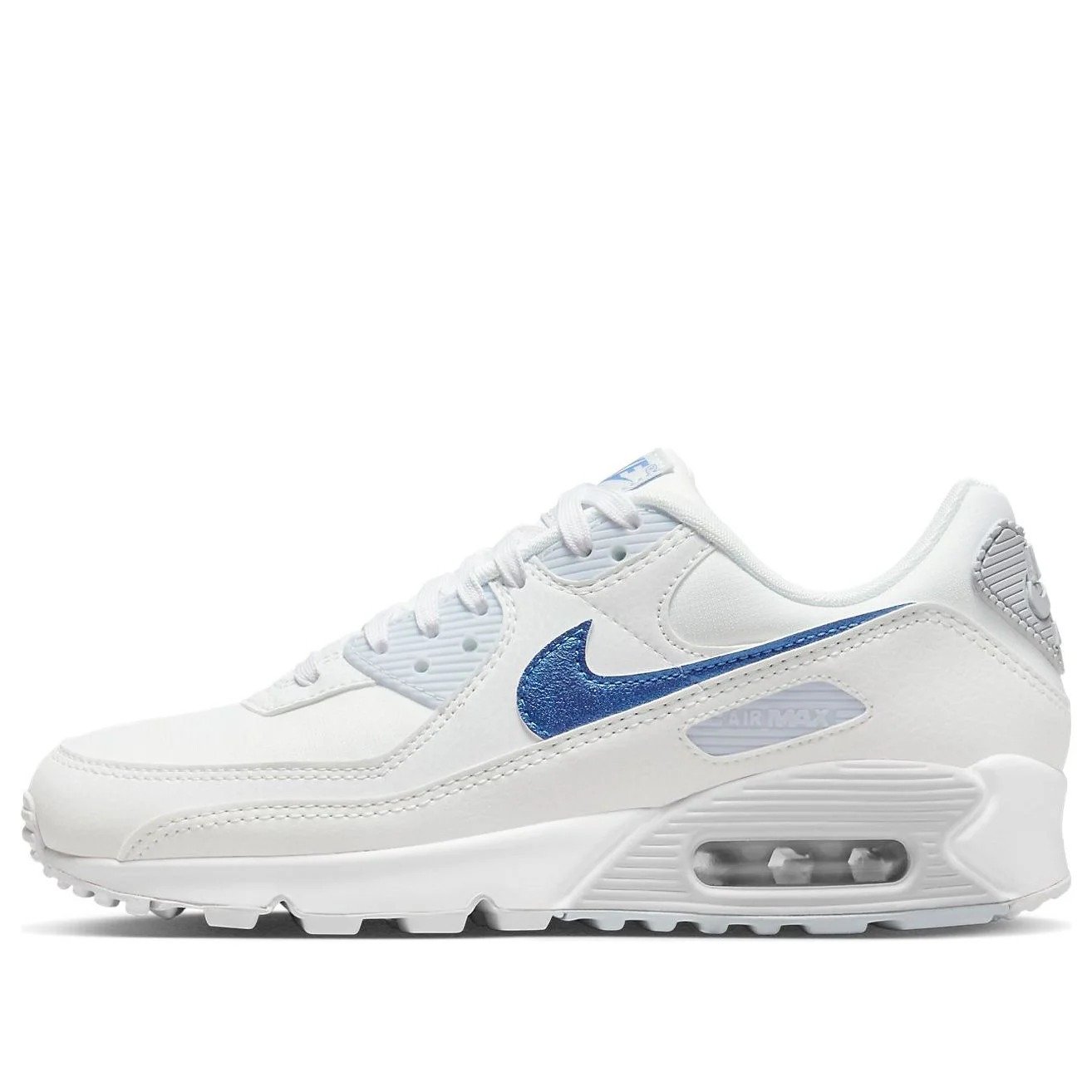 (WMNS) Nike Air Max 90 ‘White Metallic Blue’ DX0115-100
