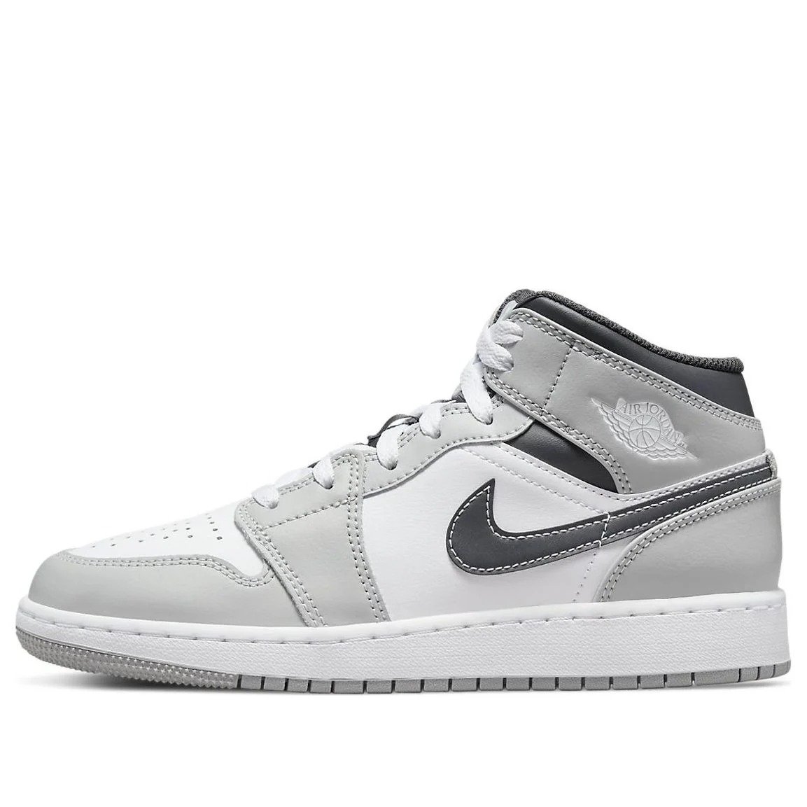 (GS) Air Jordan 1 Mid ‘Light Smoke Grey’ 554725-078