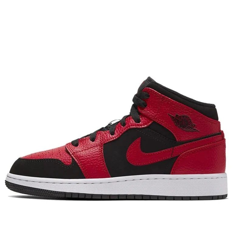 (GS) Air Jordan 1 Mid ‘Black Gym Red’ 554725-054